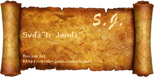 Sváb Jenő névjegykártya